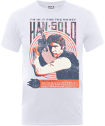 Star Wars Han Solo Retro Poster T-Shirt - White