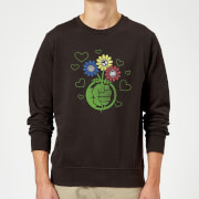 Marvel Avengers Hulk Flower Sweatshirt - Black