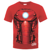 Marvel Avengers Assemble Iron Man Chest Burst T-Shirt - Red