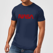 NASA Worm Rot Logotype T-Shirt - Navy Blau