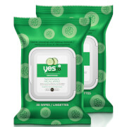 yes to Cucumber Soothing Hypoallergenic Facial Wipes (Pack of 2) (Worth £7.98)