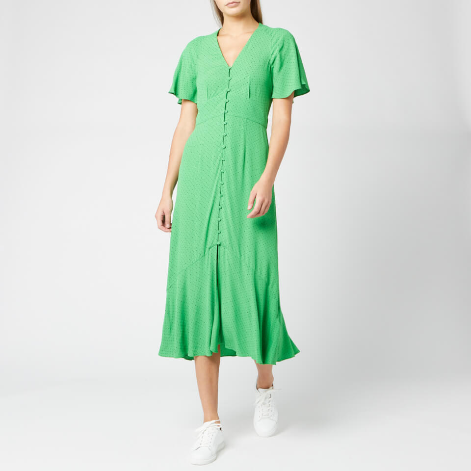 Lavish Alice Women's Split back Midi Dress Bottle Green Womens