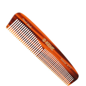 Kent R7T Handmade Tortoiseshell Effect Fine/Coarse Pocket Comb