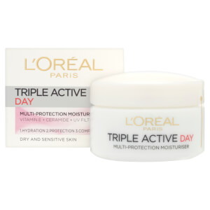 L'Oréal Paris Dermo Expertise Triple Active Day Multi-Protection krem nawilżający do skóry suchej / wrażliwej (50 ml)