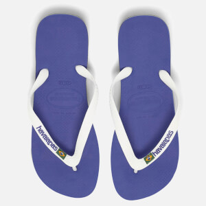 Havaianas Brasil Logo Flip Flops - Marine Blue