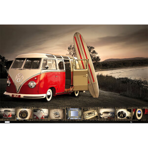 VW (Brendan Ray) Kombi Surfboard - Maxi Poster - 61 x 91.5cm