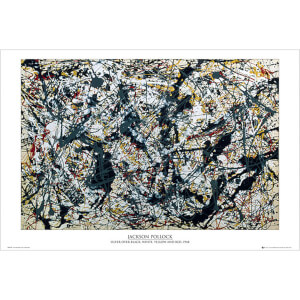 Pollock Silver on Black - Maxi Poster - 61 x 91.5cm