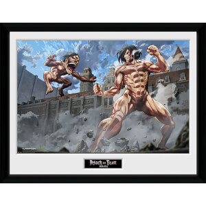 Attack on Titan Titan Fight - Framed Photographic - 16 Inch x 12 Inch