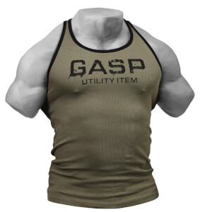GASP Ribbed T-Back Vest - Wash Green