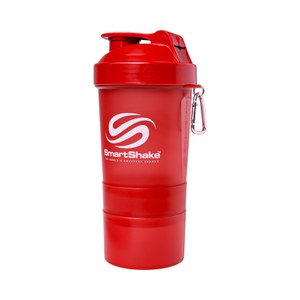 Smartshake 600ml Multi Storage Shaker Bottle - Red