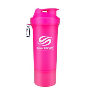 Smartshake Slim 500ml Multi Storage Shaker Bottle - Neon Pink