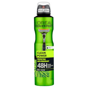 Antitranspirante Clean Power 48H de L'Oréal Paris Men Expert (250 ml)