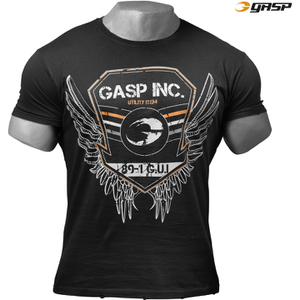 GASP Men's Rough Print T-Shirt - Wash Black