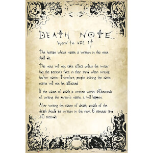 Death Note Rules - 24 x 36 Inches Maxi Poster