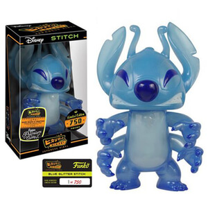 Disney Lilo and Stitch Blue Glitter Stitch Hikari Sofubi Vinyl Figure