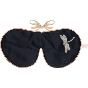 Masque oculaire à la lavande Holistic Silk - Libellule noire