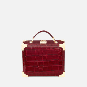 Aspinal of London Women's Mini Croc Trunk - Bordeaux