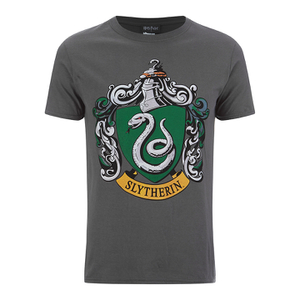Harry Potter Men's Slytherin Shield T-Shirt - Grey