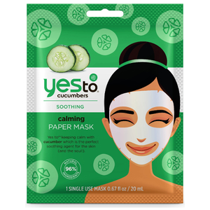 yes to Cucumbers Calming Paper Mask -paperinaamio