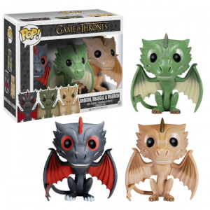 Funko Drogon, Rhaegal And Viserion 3 Pack (Hbo Exclusive) Pop! Vinyl