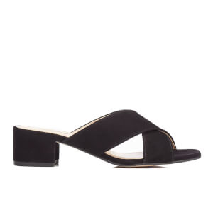 Dune Women's Junipar Suede Heeled Mule Sandals - Black