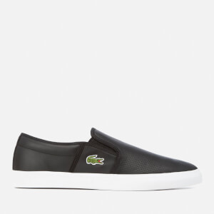 Lacoste Men's Gazon Bl 1 Leather Slip-On Trainers - Black