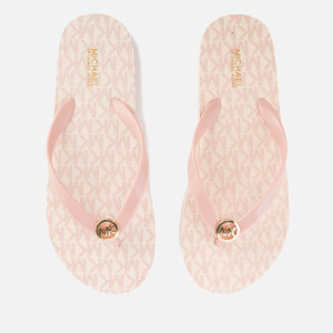 MICHAEL MICHAEL KORS Women's MK Logo Flip Flops - Dark Ballet