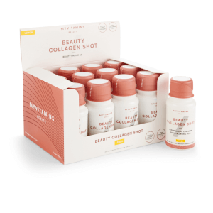 Collagen Beauty Shot Myprotein Beauty style collagen hydrogel face mask with strawberry and sage. myvitamins