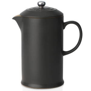 Le Creuset Stoneware Cafetiere Coffee Press - Satin Black