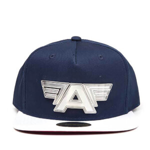 Marvel Captain America: Civil War Metal Plate Logo Snapback Cap - Blue/White