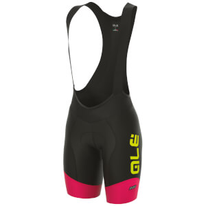 Alé Women's R-EV1 Master Bib Shorts - Black/Yellow/Pink
