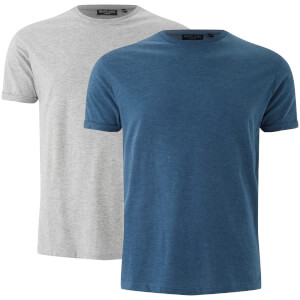 Lot de 2 T-Shirts Homme Vardan Brave Soul - Gris Clair/Bleu Rétro