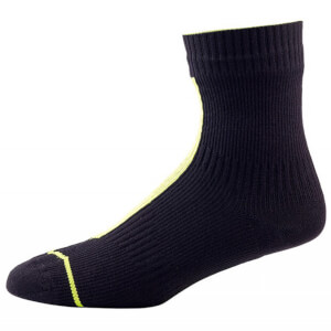 Sealskinz Road Ankle Socks with Hydrostop - Black/Yellow