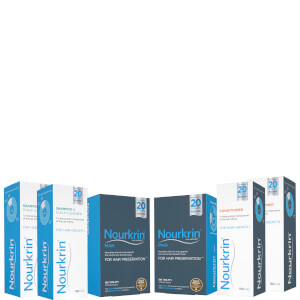 Nourkrin Man for Hair Preservation 6 Month Bundle with Shampoo and Conditioner x2