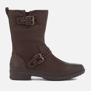 UGG Women's Jenise Waterproof Leather Biker Boots - Stout
