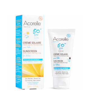 Crema solar orgánica para bebés con SPF 50+ de Acorelle - (+3 meses) 50 ml