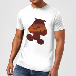 T-Shirt Homme Silhouette Goomba Super Mario Nintendo - Gris Clair