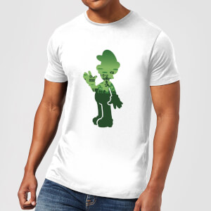 T-Shirt Silhouette Luigi Super Mario Nintendo - Gris Clair