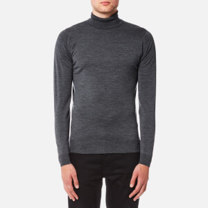John Smedley Men's Cherwell 30 Gauge Extra Fine Roll Neck Jumper - Charcoal