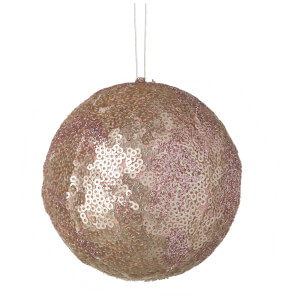 Parlane Sequin Hanging Decoration (10 x 10cm) - Pink Bauble