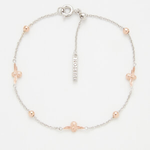 Olivia Burton Women's Moulded Bee and Ball Chain Bracelet - Silver and Rose Gold