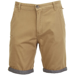Brave Soul Men's Hansen Cham Chino Shorts - Stone