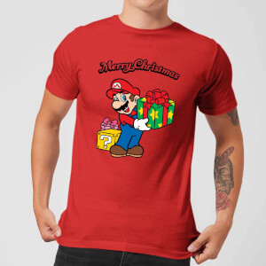 Nintendo Super Mario Mario Merry Christmas Red T-Shirt