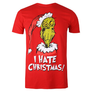 Camiseta Navidad El Grinch "I Hate Christmas!" - Hombre - Rojo