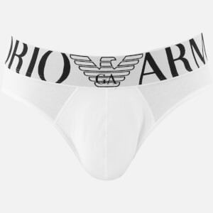 Emporio Armani Men's Stretch Cotton Briefs - Bianco
