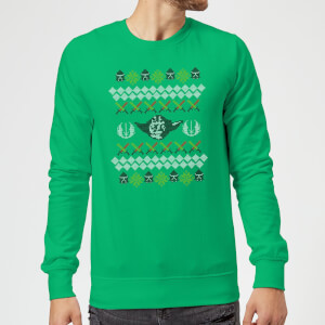 Star Wars Yoda Christmas Knit Green Christmas Sweatshirt