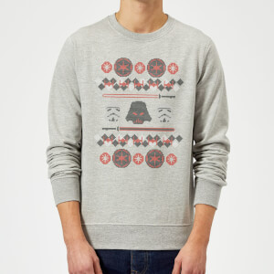 Star Wars Empire Knit Grey Christmas Sweatshirt