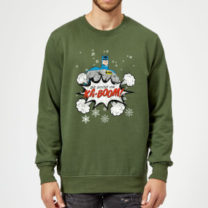 DC Comics Originals Batman Be Good Or Kaboom Green Christmas Sweatshirt