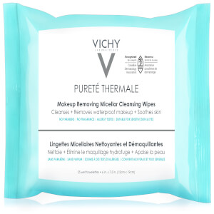 Vichy Pureté Thermale 3-in-1 Micellar Cleansing Water Makeup Remover Wipes with Vitamin E 13.52 fl. oz