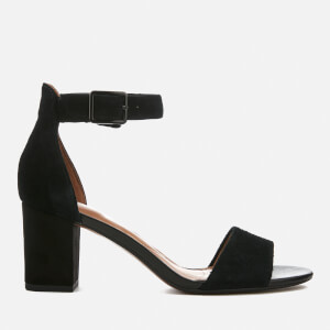Clarks Women's Deva Mae Suede Blocked Heeled Sandals - Black